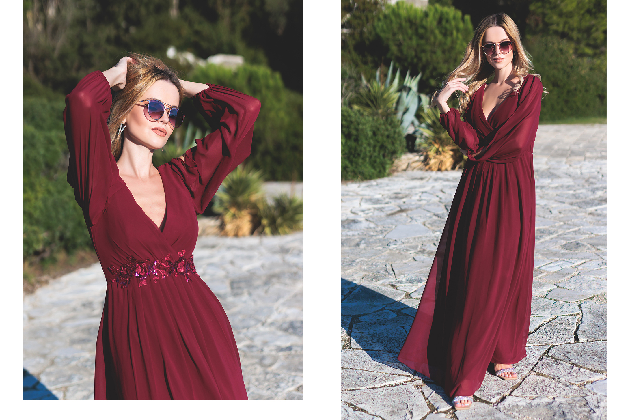 Burgundy Formal Dress by Tamara Bellis