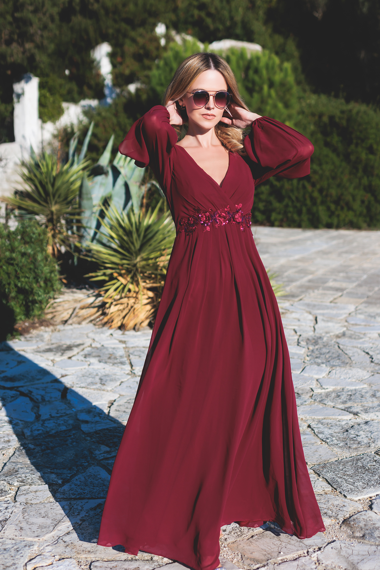 Burgundy Formal Dress by Tamara Bellis
