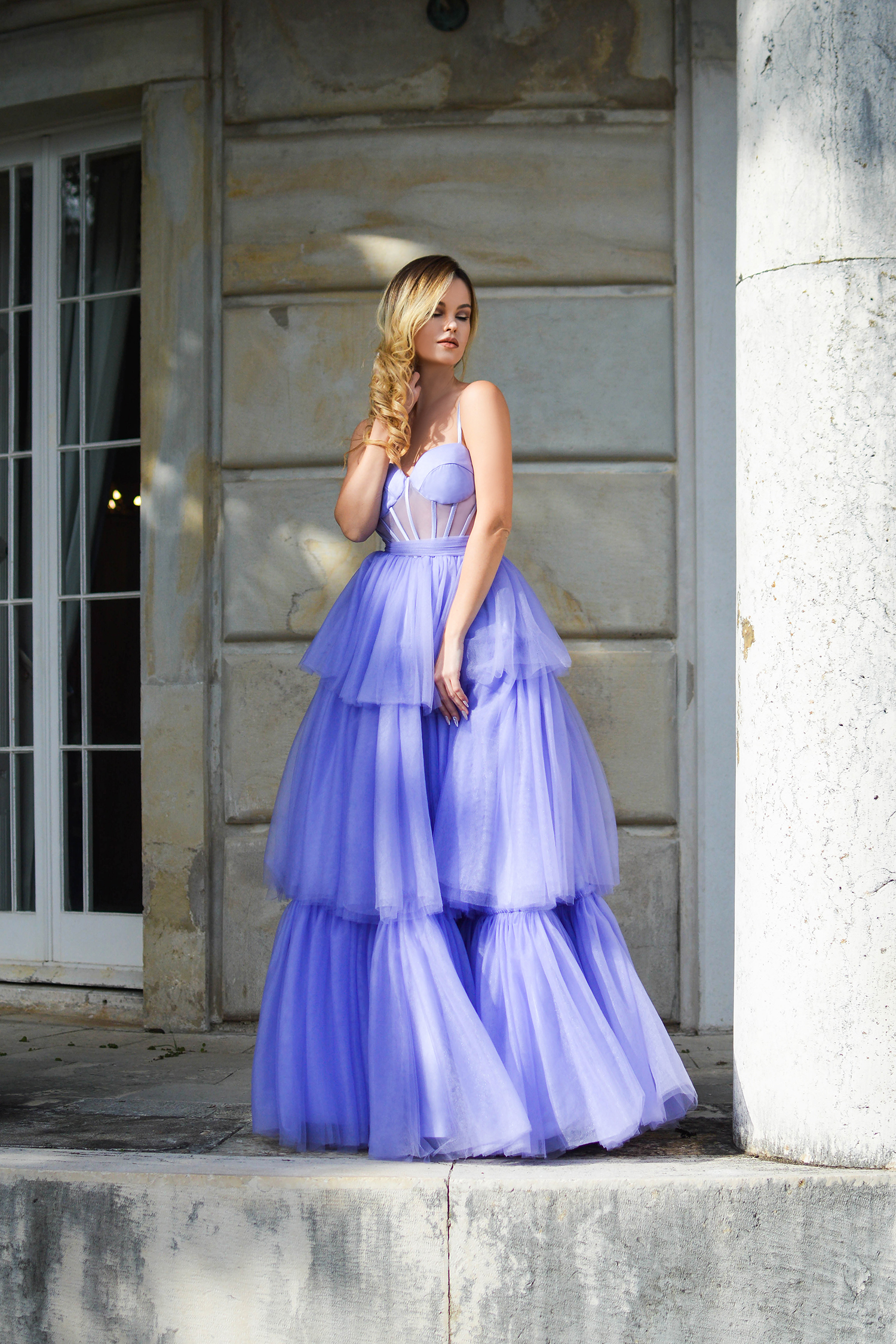 Lavender Tulle Dress by Tamara Bellis