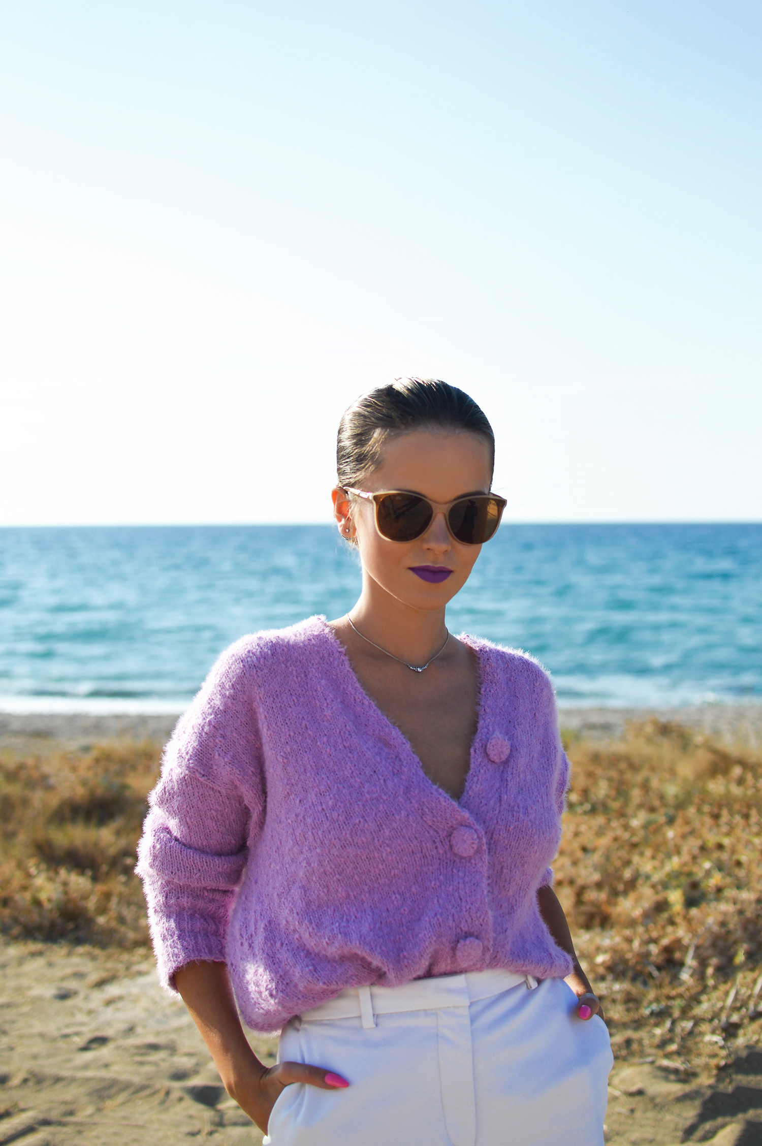 Purple Sweater by Tamara Bellis