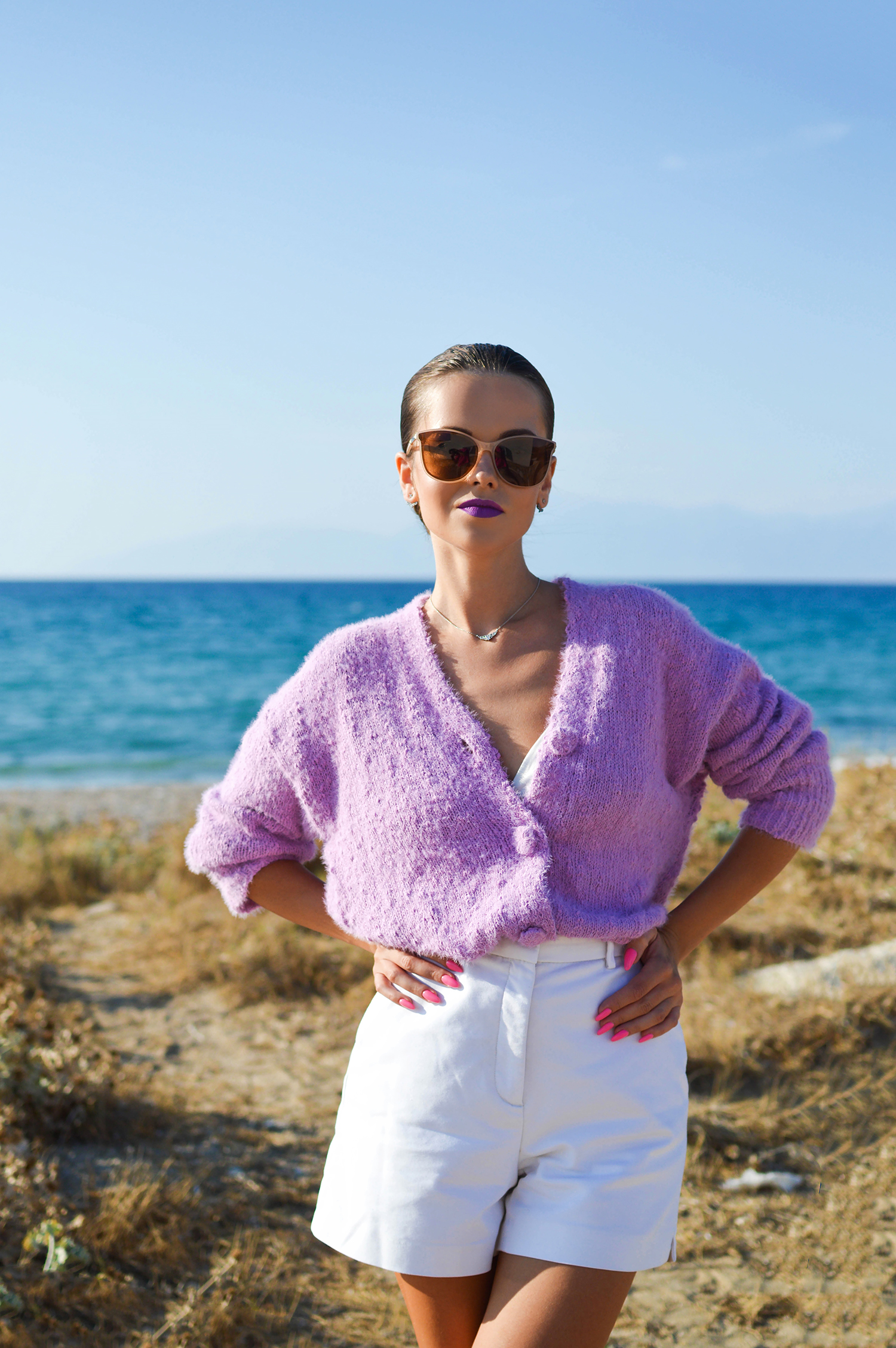 Purple Sweater by Tamara Bellis