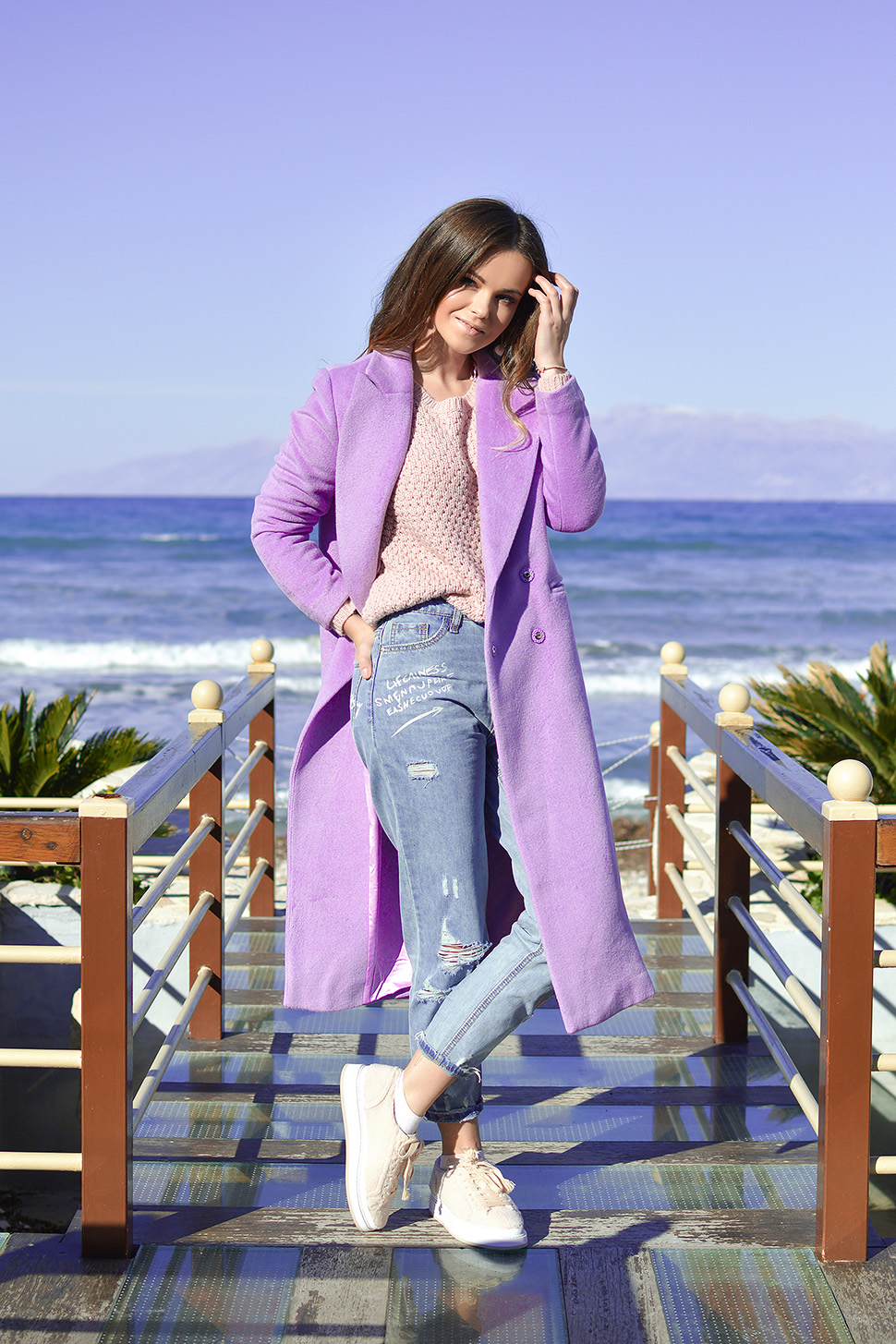 Purple Winter Coat by Tamara Bellis