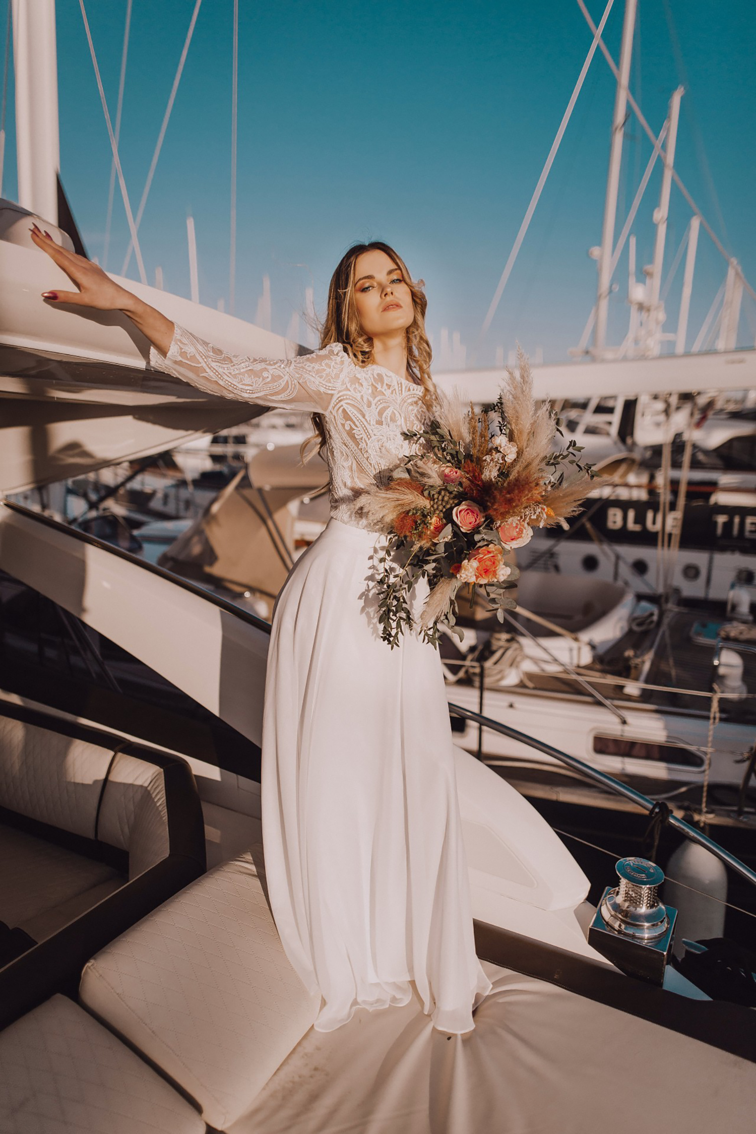 Yacht Wedding Photoshoot by Tamara Bellis